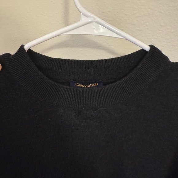 Authentic Men’s Louis Vuitton Uniform Black Crew Neck Wool Sweater- Medium - Picture 3 of 7